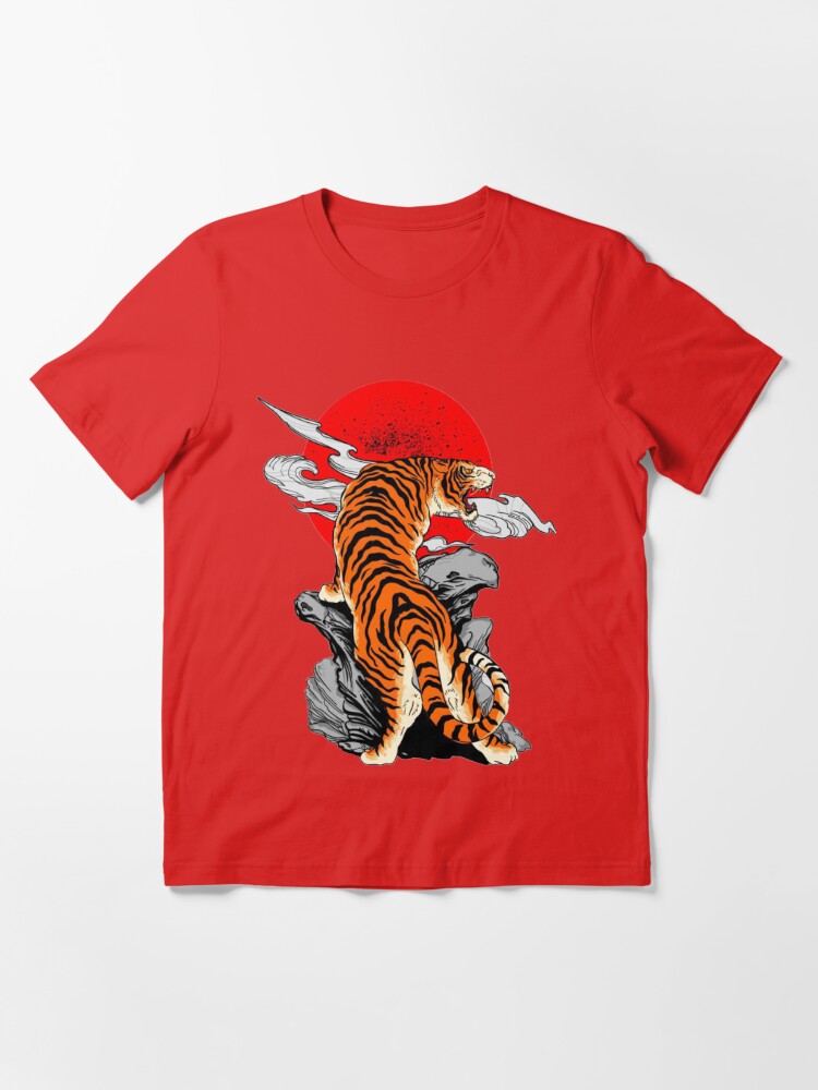 Japanese Tiger T Shirt Streetwear 100% Cotton Graphic Design EU