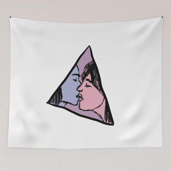 Item preview, Chicas Besándose - Orgullo Lesbiano - Orgullo Bi - Queer Girls - pastel designed and sold by Queerhaven.