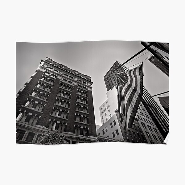 The architecture of Stars and Stripes - San Francisco, USA Poster