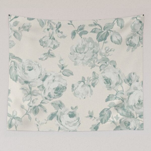 Item preview, DELFT ROSES IN ANTIQUE BLUE designed and sold by Ivy & Foxglove Designs.