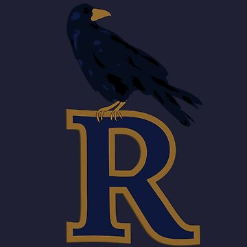 Artwork thumbnail, Raven on an R by edgy-tees
