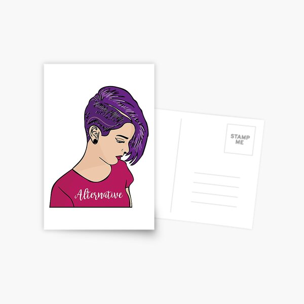 Alternative pop girl Postcard