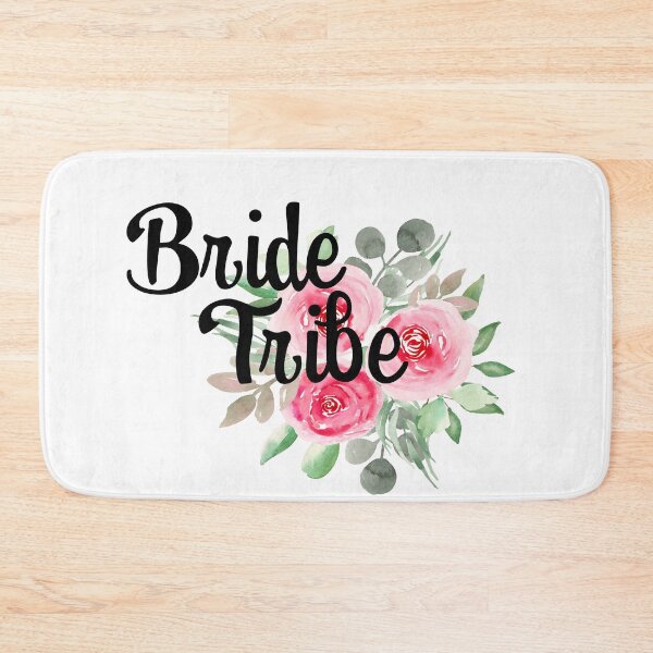 Item preview, Bride Tribe pink watercolor florals handlettered  designed and sold by Harpley Design Studio.