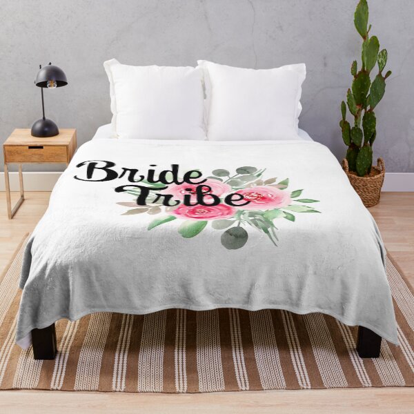 Item preview, Bride Tribe pink watercolor florals handlettered  designed and sold by Harpley Design Studio.