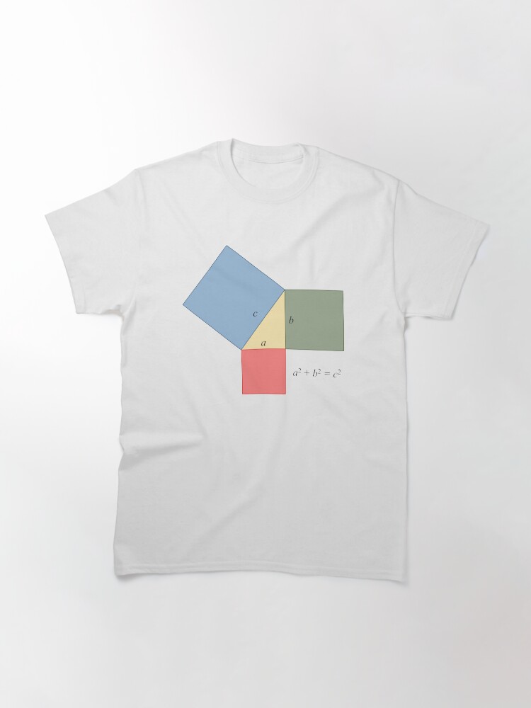 Thumbnail 3 of 7, Classic T-Shirt, Pythagoras theorem designed and sold by PerfectFormula.