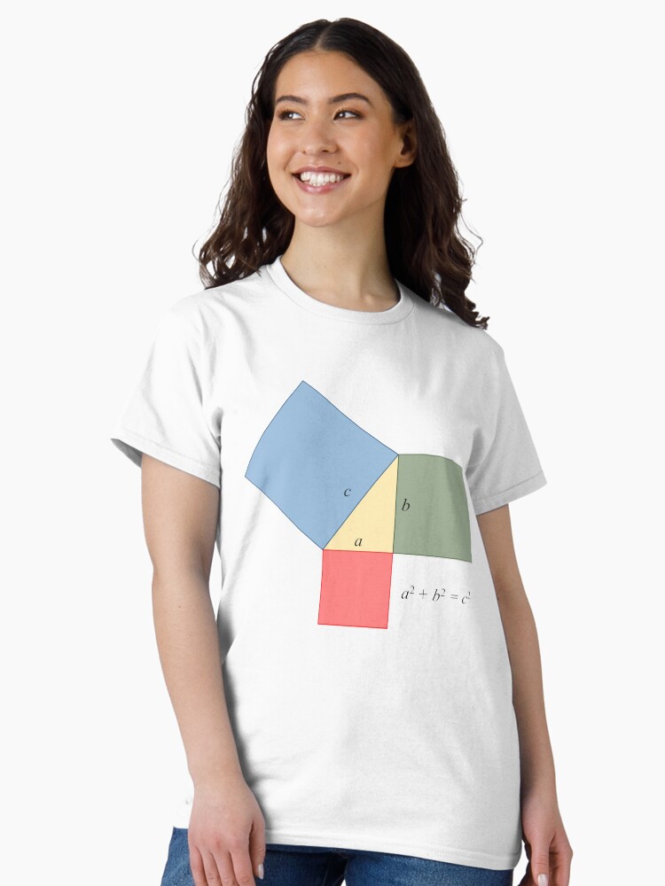Thumbnail 2 of 7, Classic T-Shirt, Pythagoras theorem designed and sold by PerfectFormula.