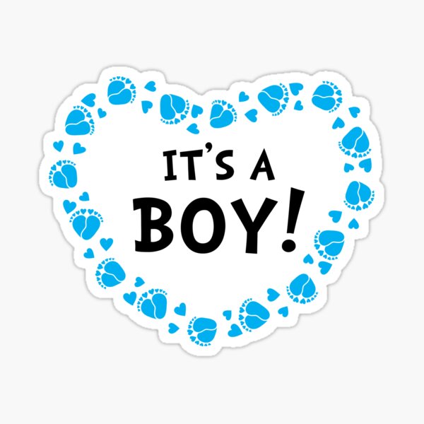 Item preview, It's a boy gender reveal with baby feet and heart designed and sold by sashica.