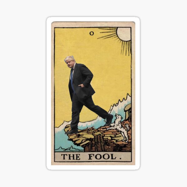 Item preview, Anti-Boris Johnson The Fool Tarot designed and sold by shinymoonthing.