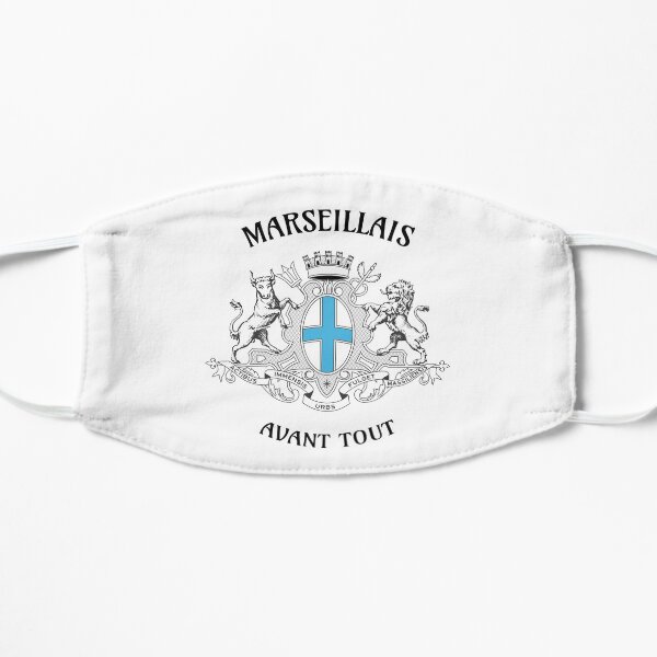 T shirt Marseille OM Marseillais avant tout fun Masque sans plis