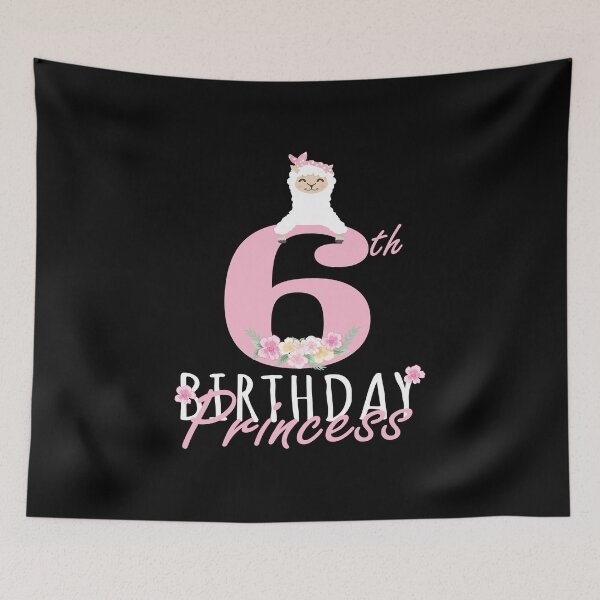 Item preview, 6th Birthday Princess Llama Girl Llamazing 6 Years Old Party design designed and sold by Grabitees.