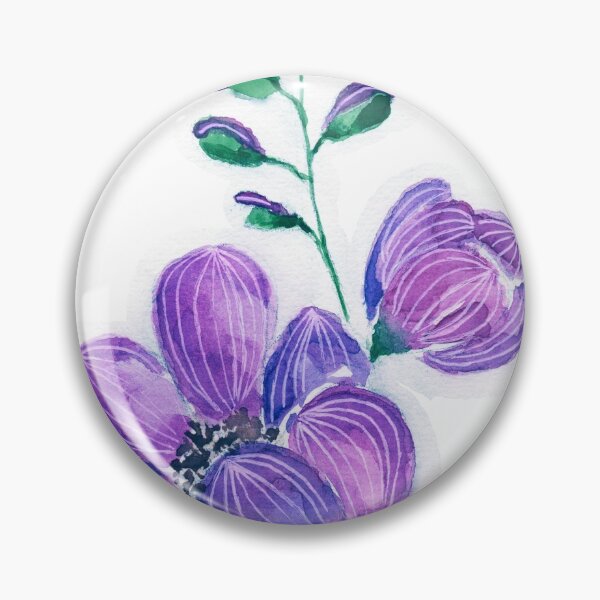 Item preview, Purple - Blue Watercolor Flower designed and sold by Inesa-Kav.