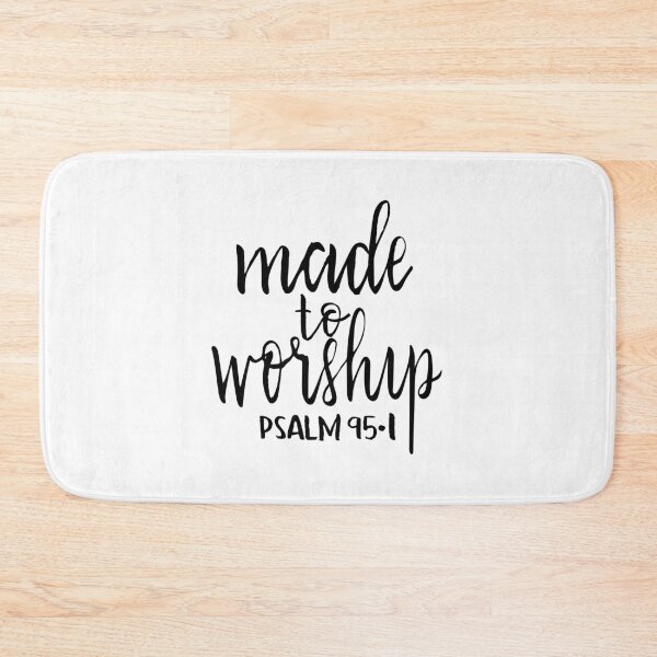Item preview, Made to worship handlettered Christian psalm tshirt designed and sold by Harpley Design Studio.