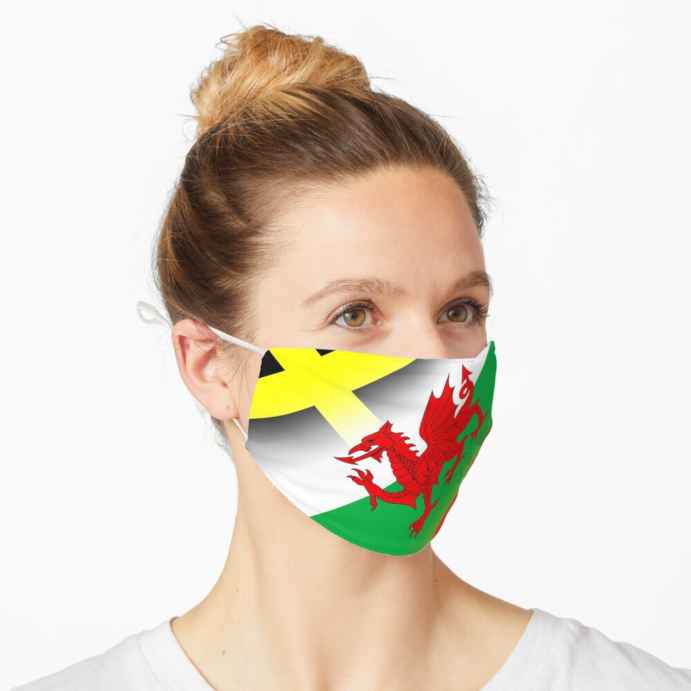Blended Welsh Flags, Baneri Cymru, Flags of Wales Mask