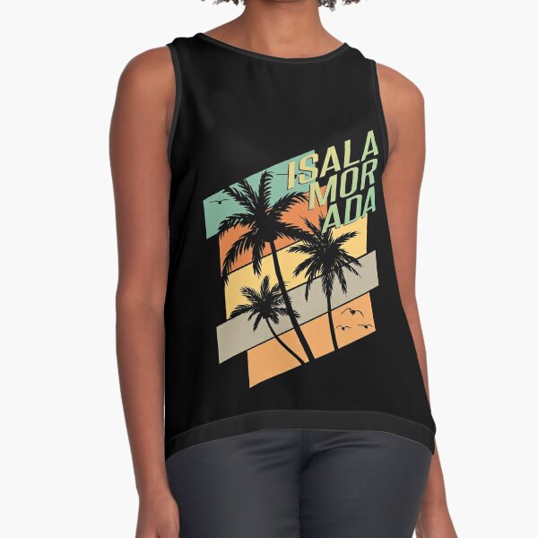 Retro Islamorada Florida Palms Seagulls Design Sleeveless Top By Koolmodee Redbubble 