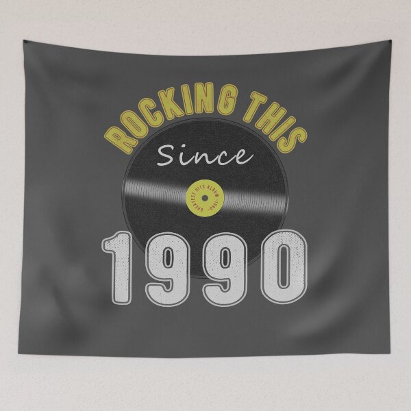 Item preview, 30th Birthday Gift, Rocking This Since 1990 Vintage Style designed and sold by T-minus.