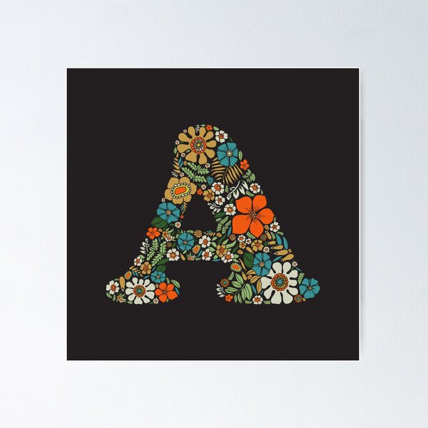 Item preview, Hippie Floral Letter A designed and sold by zeljkica.