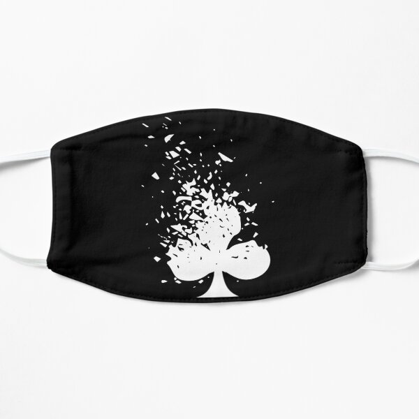 Club Disintegrating Poker Card Design Flat Mask