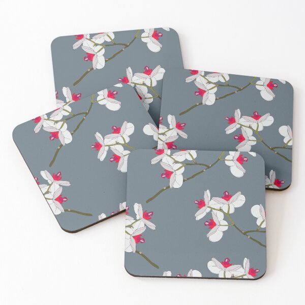 Item preview, White Orchid on Dove Grey Background. designed and sold by cgroenewald.