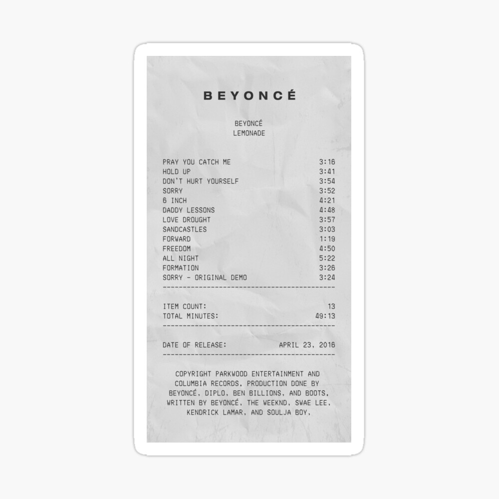 album receipt version 5 poster by mitchgraney redbubble