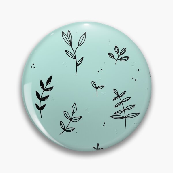Item preview, Plant garden leaves pattern minimal mint designed and sold by mintwolke.