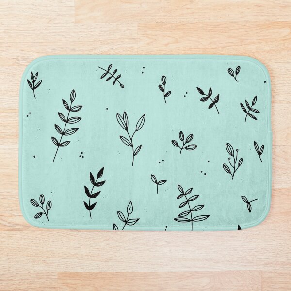 Item preview, Plant garden leaves pattern minimal mint designed and sold by mintwolke.