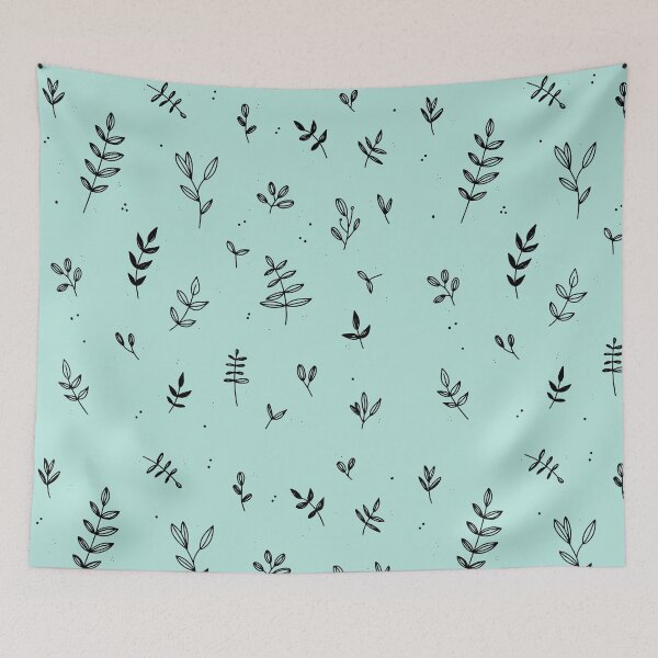 Artikelvorschau, Pflanzengarten Blätter Muster Minimal mint entworfen und verkauft von mintwolke.
