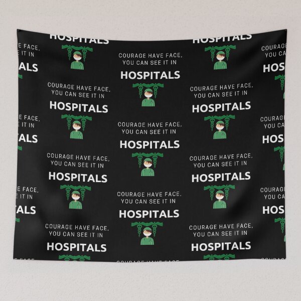Item preview, courage and  covid hospitals t shirt designed and sold by DukeDoctor.