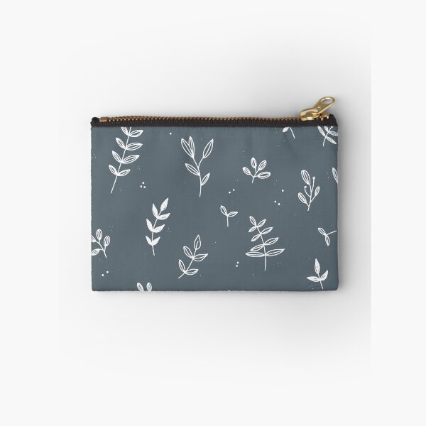 Item preview, Plant garden leaves pattern minimal blue-gray designed and sold by mintwolke.
