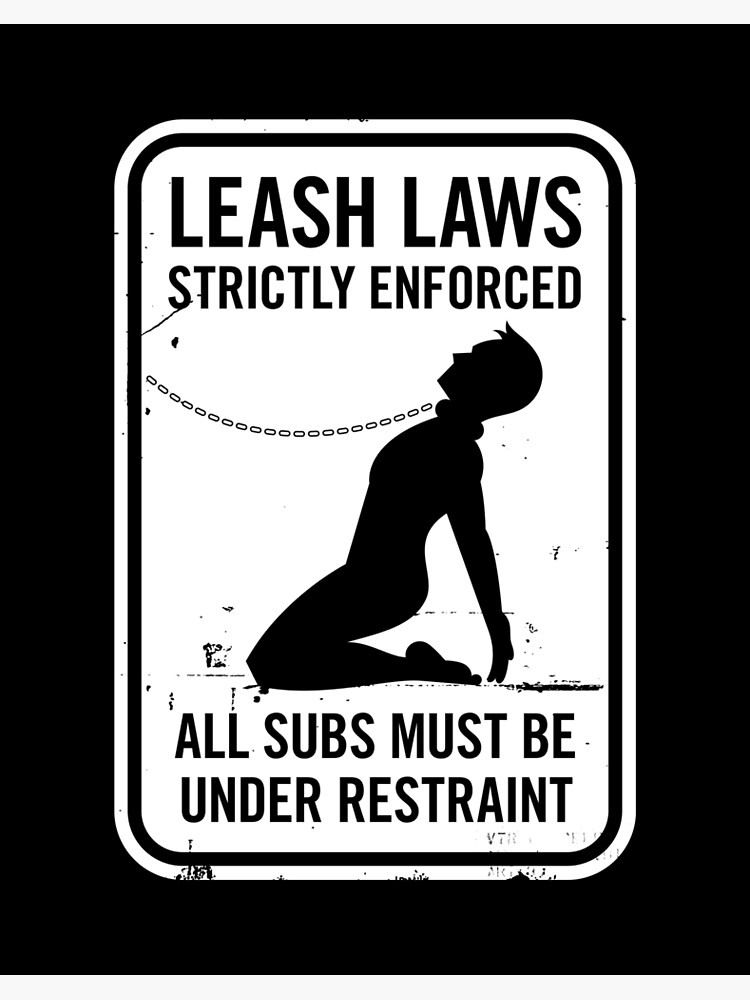 Thumbnail 2 of 2, Art Board Print, Leash Laws Strictly Enforced - male version designed and sold by penandkink.