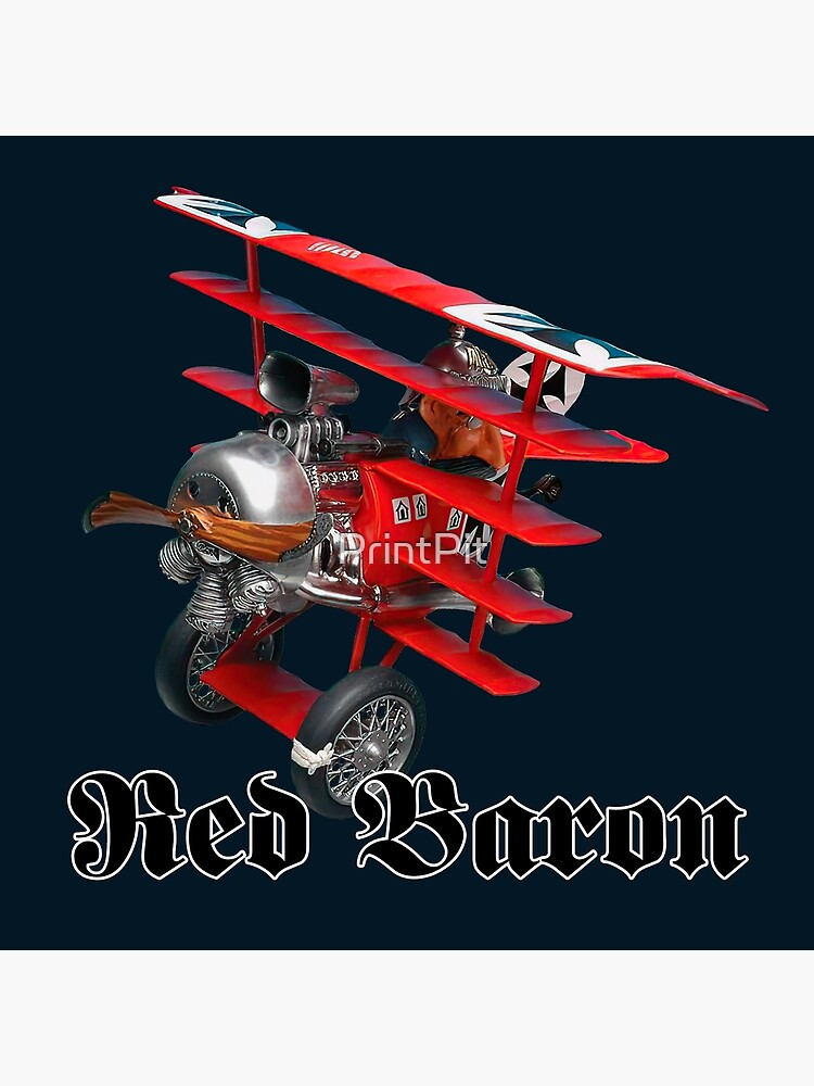 WW1 The Red Baron and His Aircraft Manfred Von Richthofen Poster