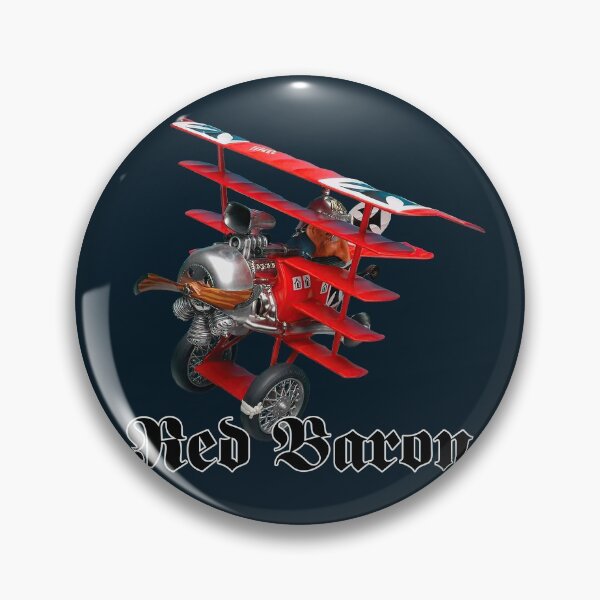 Item preview, Crazy funny Revell plastic kit: Manfred von Richthofen, The Red Baron and his Fokker Dr.1 on dark background. designed and sold by PrintPit.