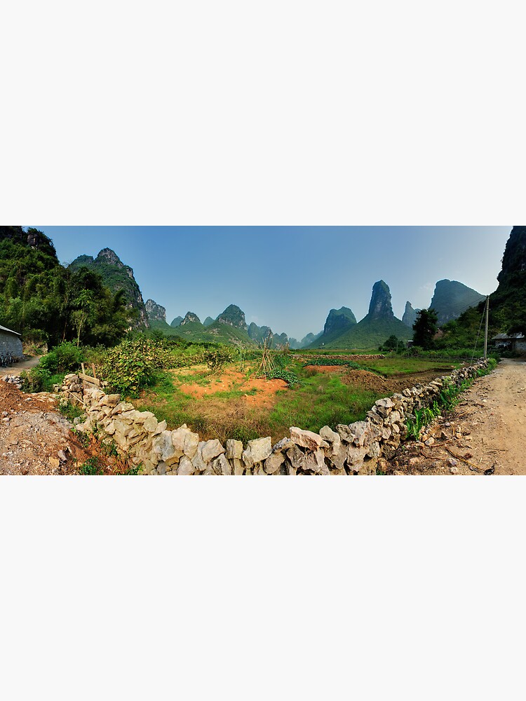 Thumbnail 3 of 3, Art Print, Peaceful valley near Yangshuo designed and sold by sjbowen.