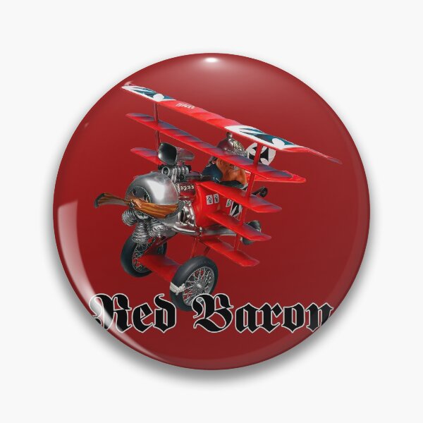 Item preview, Crazy funny Revell plastic kit: Manfred von Richthofen, The Red Baron and his Fokker Dr.1 on red background. designed and sold by PrintPit.