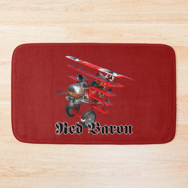 Item preview, Crazy funny Revell plastic kit: Manfred von Richthofen, The Red Baron and his Fokker Dr.1 on red background. designed and sold by PrintPit.