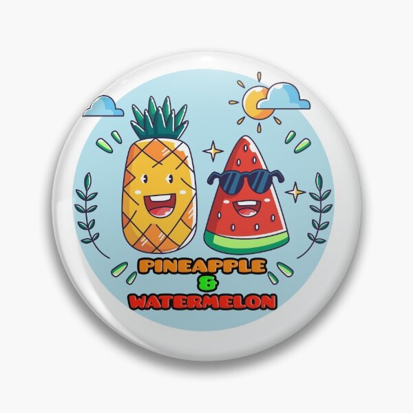 Item preview, pineapple and watermelon designed and sold by sikimara.
