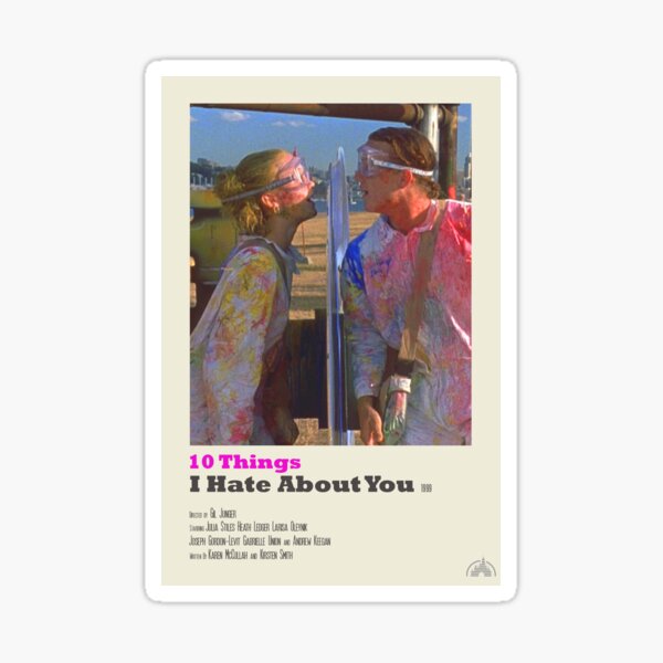 10 Things I Hate About You Polaroid Film Poster Sticker