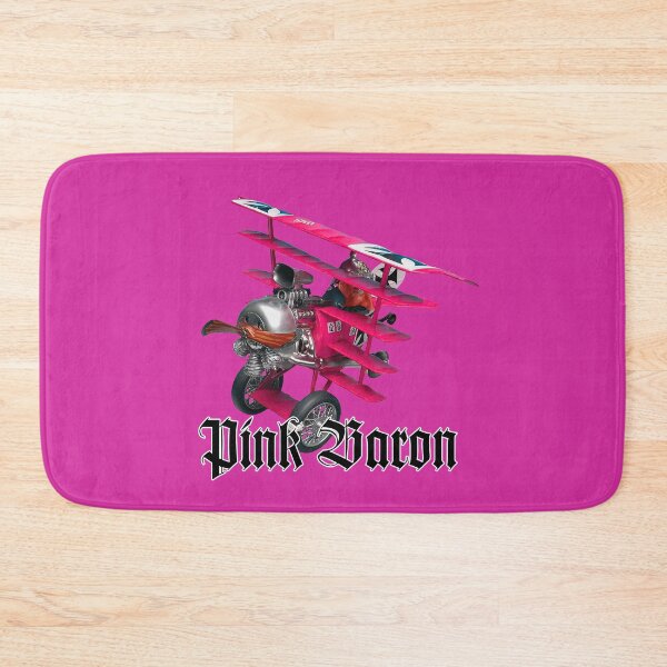 Item preview, Crazy funny Revell plastic kit: Manfred von Richthofen, The Pink Red Baron and his Fokker Dr.1 on pink background. designed and sold by PrintPit.