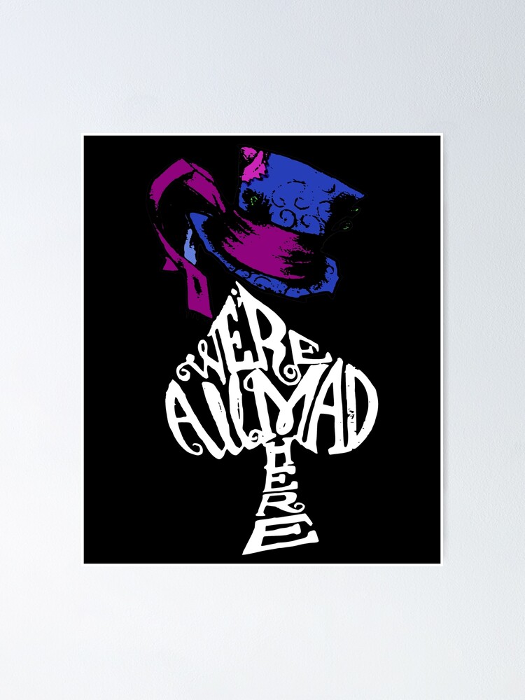 Alice In The Wonderland Poster Disney Mad Hatter Colorful Living