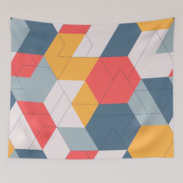 Item preview, Geometric Colors and Lines Modern pattern designed and sold by White-Peony.