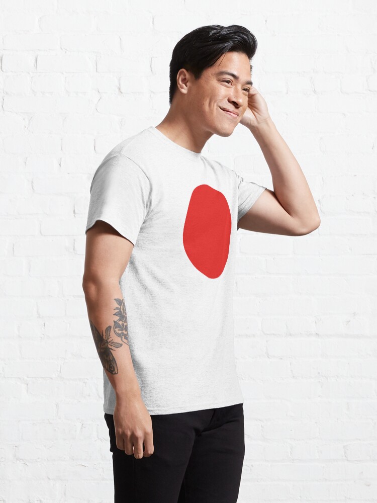 Alternate view of JAPAN. JAPANESE. Circle of the sun. Red Circle. Japanese Flag. National Flag of Japan, Hinomaru, Nisshoki, Sun Mark Flag, Nippon. Classic T-Shirt