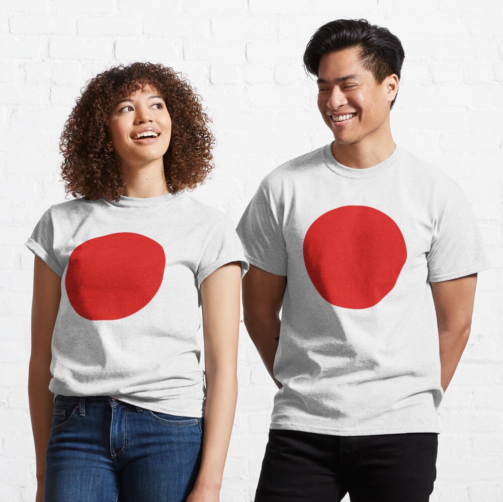 JAPAN. JAPANESE. Circle of the sun. Red Circle. Japanese Flag. National Flag of Japan, Hinomaru, Nisshoki, Sun Mark Flag, Nippon. Classic T-Shirt