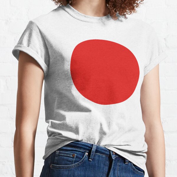 JAPAN. JAPANESE. Circle of the sun. Red Circle. Japanese Flag. National Flag of Japan, Hinomaru, Nisshoki, Sun Mark Flag, Nippon. Classic T-Shirt