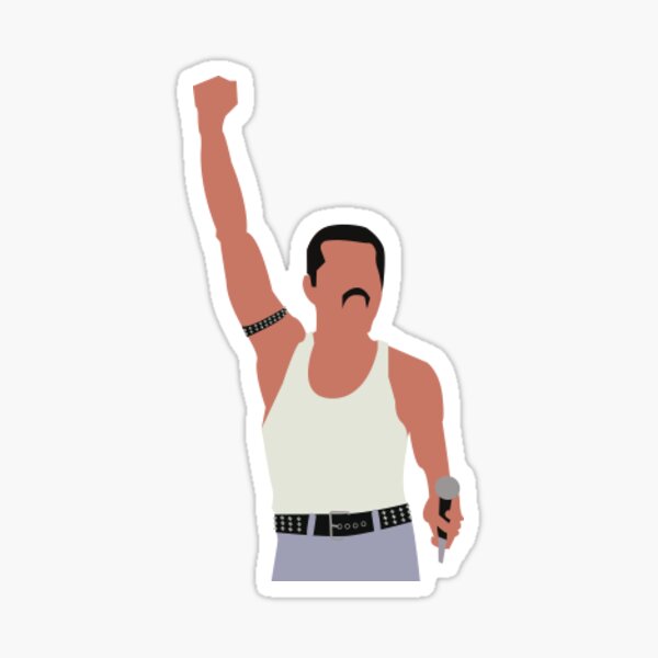 Freddie Mercury Fist sticker Sticker