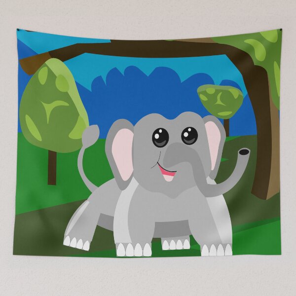 Item preview, Cute Elephant Cartoon designed and sold by MclaughlinGifts.