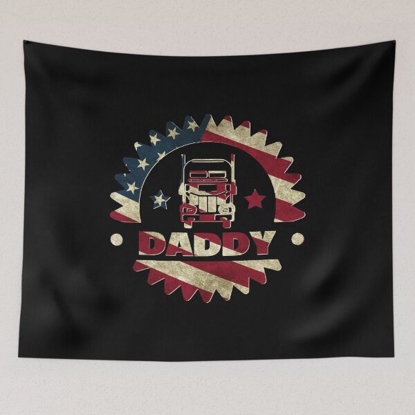 Item preview, Daddy Trucker - USA Red White Blue Truckers Family Design designed and sold by KoolMoDee.