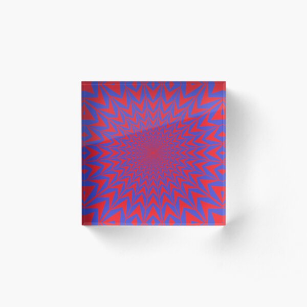Design, #abstract, #pattern, #illustration, psychedelic Acrylic Block