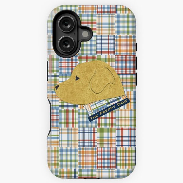 Item preview, Preppy Dog Madras Golden Retriever designed and sold by emrdesigns.