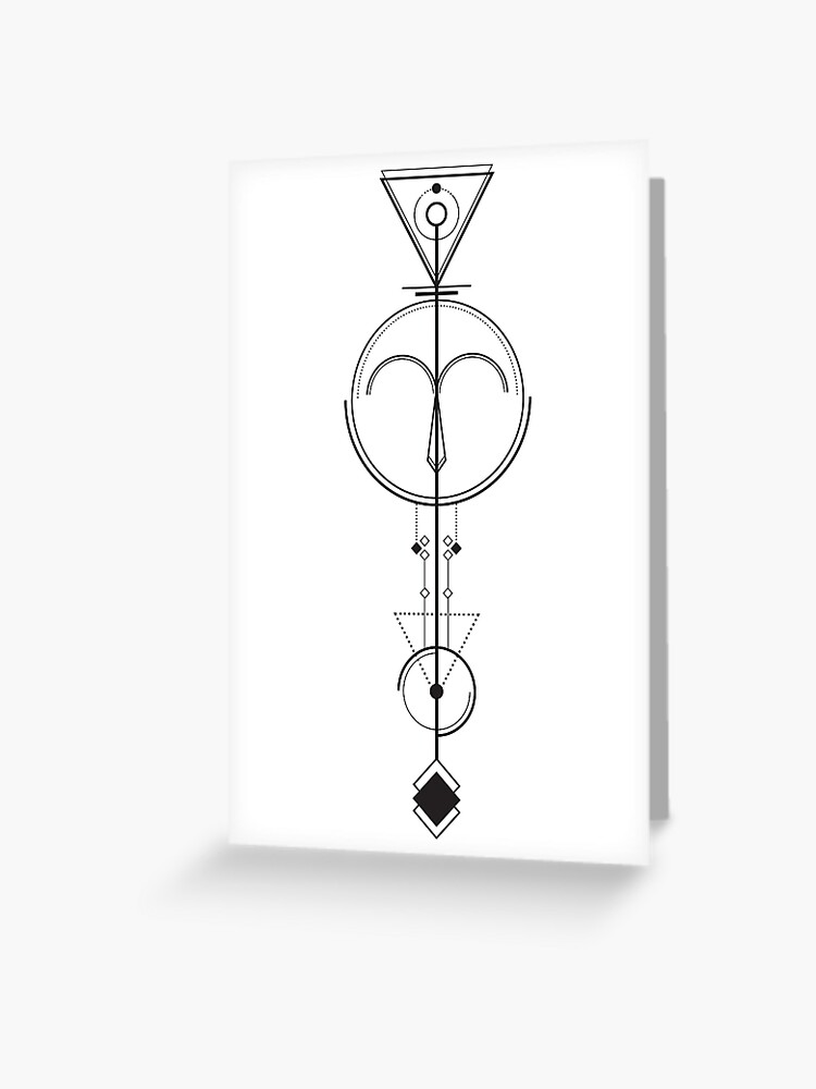 Aries Astrology Zodiac Arrow Greeting Card