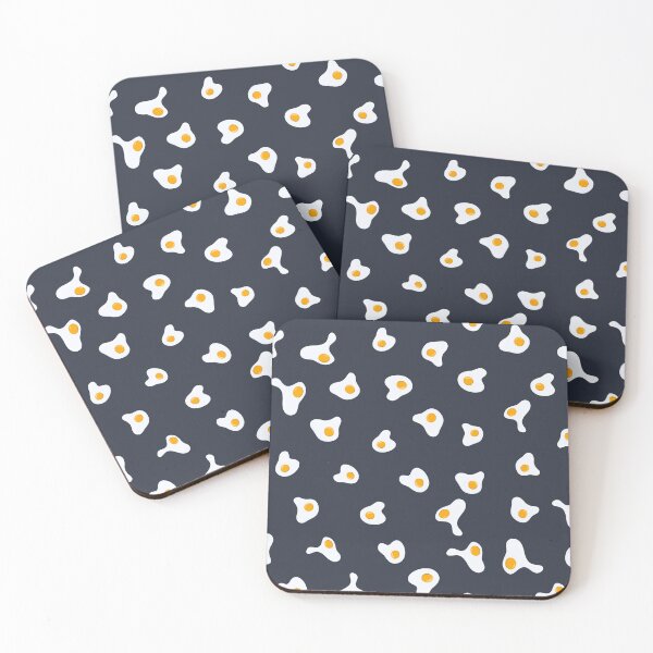 Item preview, Sunny side up eggs pattern on blue background designed and sold by HelgaScand.
