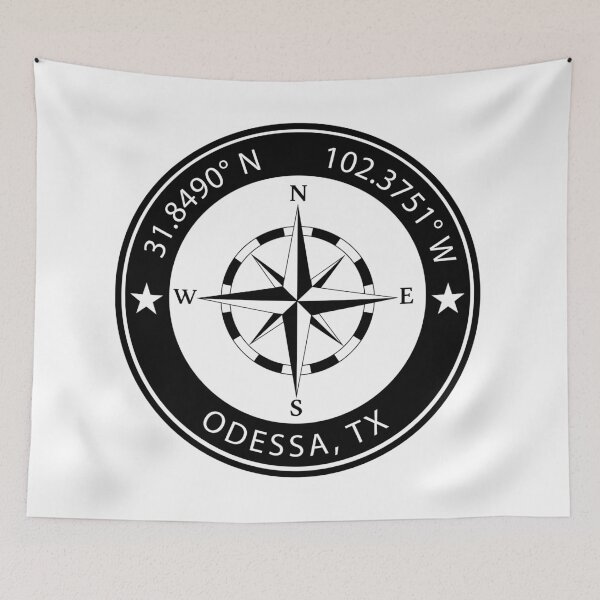 Item preview, Odessa, Texas Geographical Coordinates designed and sold by TeeOhGraphics.